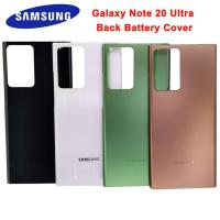 Samsung Galaxy Note 20อัลตร้าปกหลังกระจกด้านหลังกรณีที่อยู่อาศัยเปลี่ยนด้วยกาวสติ๊กเกอร์