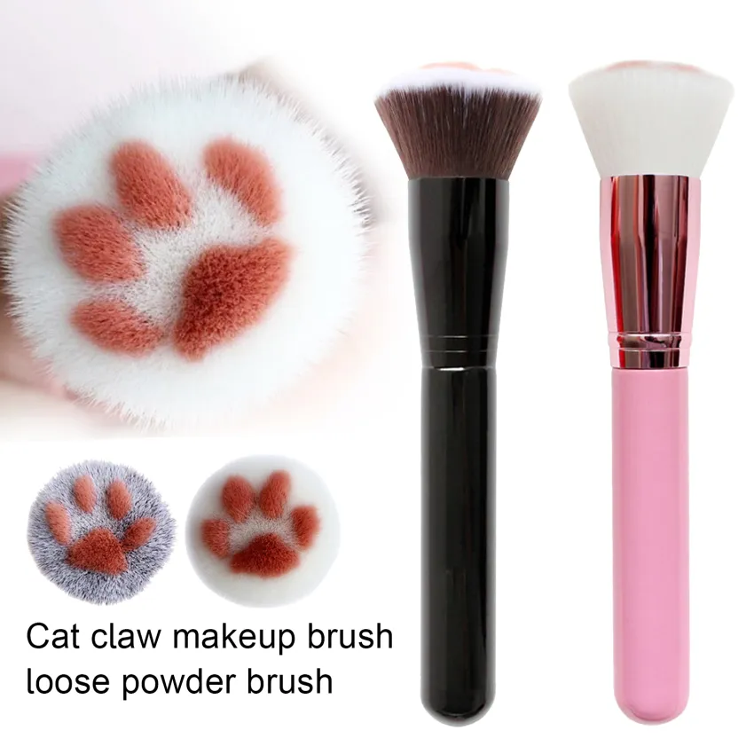 Soft Cute Cat Claw Paw Makeup Brushes Fibre +Aluminium +Wood Kawaii  Foundation Powder Concealer Blush Brush Lasting Tool | Lazada