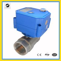 CWX 25S mini motorized ball valve with manual override function with stainless steel material DC3 6v DC12v DC24v for water leak