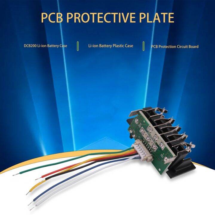 dcb200-li-ion-battery-plastic-case-pcb-charging-protection-circuit-board-shell-for-dewalt-18v-20v-dcb183-li-ion-battery