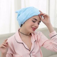 Cute Hair Drying Towel Bath Hats For Kids Girl Women Soft Absorbent Microfiber Shower Cap Head Wraps Bathroom Accessories Bonnet Towels