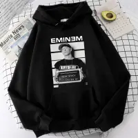 เสื้อฮู้ดดี้แร็ปเปอร์ Eminem เสื้อกันหนาวพร้อมลายผู้ชายเสื้อสเวตเชิ้ตสีดำแฟชั่นสำหรับผู้หญิงฮาราจูกุเสื้อฮู้ดตัวใหญ่เสื้อสวมศีรษะออกกำลังกาย