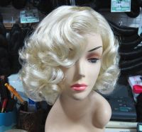 WC34 วิกมาริลินมอนโร วิกผมมาริรีน มอนโร วิกผมสีบลอนด์สั้นดัดลอน Wig for Marilyn Monroe Superstar Costume Legend Party Cosplay Fancy Outfit