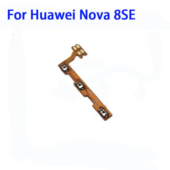 ปุ่มปรับระดับเสียงสายเคเบิลงอได้คีย์ด้านข้างปุ่มควบคุมเปิดปิดสำหรับ-huawei-nova-8-8-8-pro-5g-8-se-ชิ้นส่วนซ่อม