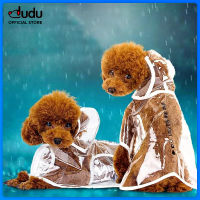 DUDU Pet Dog Rain Coat With Hood Transparent Cap Cat Waterproof Puppy Raincoat Jacket Clothes For Small Medium Dogs Pet Supplies ซื้อทันทีเพิ่มลงในรถเข็น