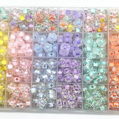 30pcs/lot 12mm Matting/Transparency/AB Colour Acrylic Sunflowers Beads Loose Spacer Beads for Jewelry Making DIY Accessories