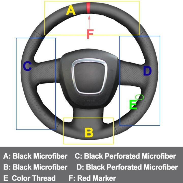 ปกสำหรับ-audi-เย็บมือพวงมาลัยรถยนต์-a3-8p-sportback-2003-2012-a4-b7-a6-c6-s4ที่นั่ง-exeo-2009-2012แต่งรถ