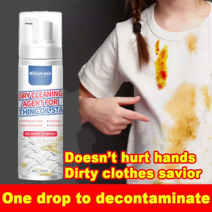 (200ml) Cleaning Agent for Clothing Oil stain Norinse and fast stain removal Skinfriendly