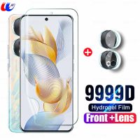 ฟิล์มไฮโดรเจล9999D 2in1สำหรับเกียรติยศ90 5G กระจกกล้องถ่ายรูป AN00 Honor90 Lite 90 Lite Honer 90 Honor90Lite แสงปกป้องหน้าจอ6.7