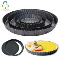 Non-Stick Tart Quiche Flan Pan Molds Pie Pizza Cake Round Mould Removable Loose Bottom Fluted Heavy Duty Pie Pan Bakeware GYH