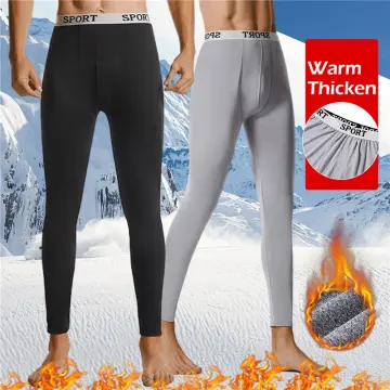 Elastic Slim Fit Sports Legging Lounge Pants Trousers for Men Warm  Underwear
