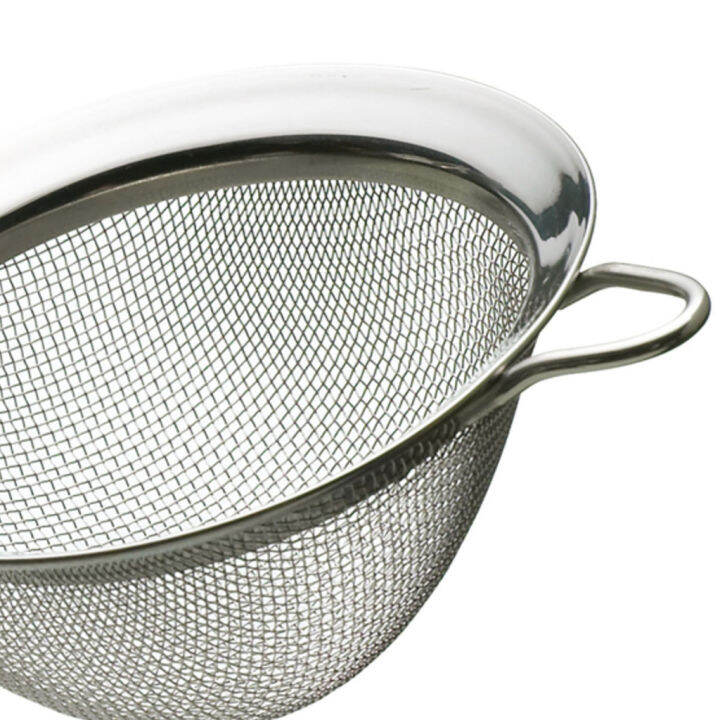 la-cafetiere-stainless-steel-tea-strainer-single-ear-with-long-handle-hi-tech-strainer-dishwasher-safe-silver-กระชอนสแตนเลส