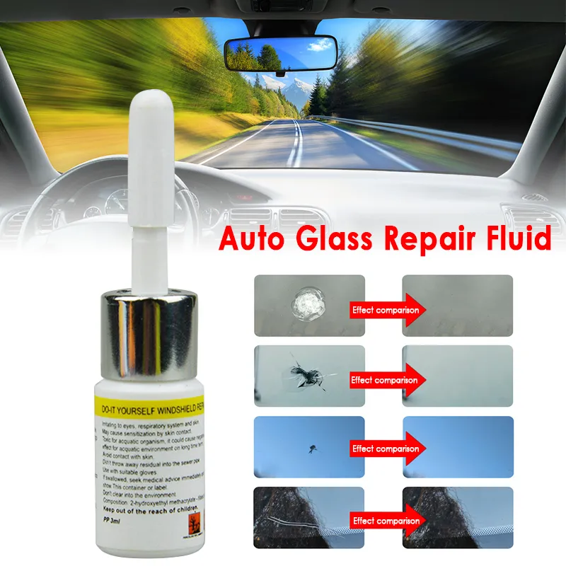 Car Window Repair Fluid Cracked Glass Scratch Repair Kit Windshield Repair  Liquid for Car Auto Window Glasss Crack Restore Tool