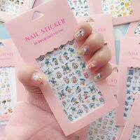 Disney Nail Sticker Mickey Minnie Stitch Donald Duck Girl Heart Cartoon Cute Self-adhesive Nail Art DIY Sticker