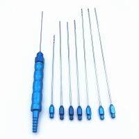 Fat Transplantation Liposuction Harvesting Cannulas Set With Reusable Handle 9Pcs/Set