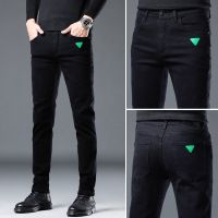 【YD】 2023 New Design Mens Stretch Jeans Logo Fashion Denim Pants Cotton Trousers Male