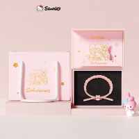 Sanrio สร้อยข้อมือคู่ Kawaii My Melody Pochacco Pompom Purin อุปกรณ์สร้อยข้อมือเชือกถักแฟนการ์ตูน Kado Ulang Tahun