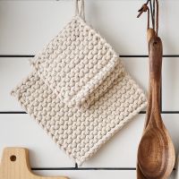 【CW】 Japanese-style Woven Pot Holder Cotton Coaster Resistant Cup Mug Hot Drink Placemat Table Decoration