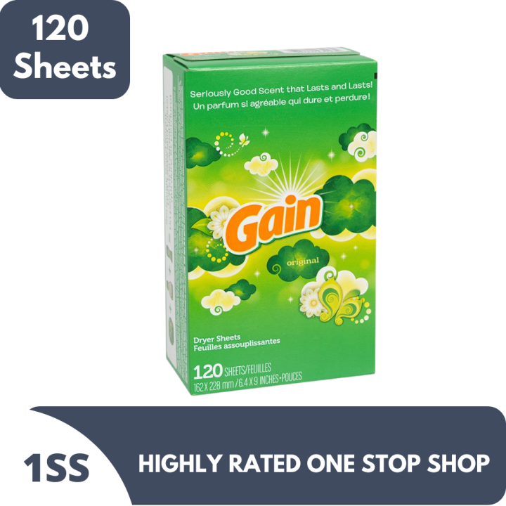 Gain Original Drying Sheets, 120 Sheets Lazada PH
