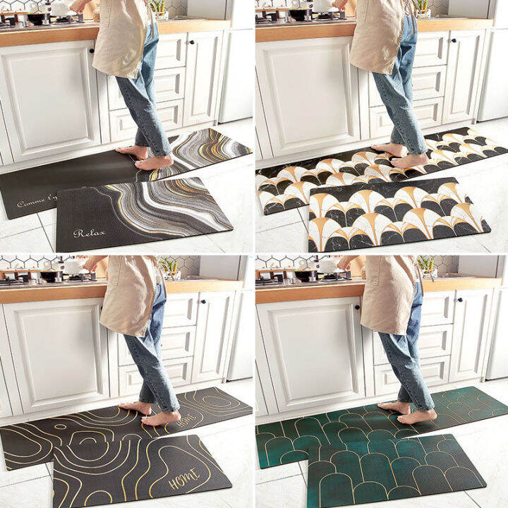 Kitchen Rugs, Non Skid Waterproof Kitchen Mats Anti-fatigue Thick Cushioned  Floor Rug( Size,color : 45x150cm-green