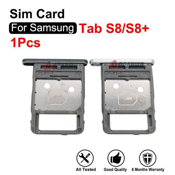 สีดำ-สีเงินสำหรับกาแลคซี่แท๊ป-s8-tabs8-sm-x700-x800-x806ซิมการ์ด-microsd-ถาดใส่ซิมอะไหล่ทดแทน