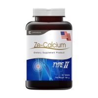 Ze-Calcium Type II แคลเซียม คอลลาเจน ไทพ์ทู บำรุงกระดูก ข้อต่อ กระดูกอ่อน เสริมสร้างกระดูก ขนาด 90 เม็ด 19240