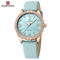 NAVIFORCE Women Watch Girl Waterproof Diamond Wristwatch Elegant Lady Quartz Luminous Dial with Roman Numerals