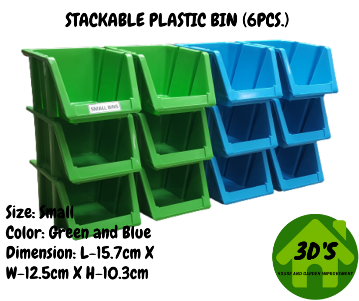 Stackable plastic bins 6pcs. small size Lazada PH
