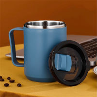 Antibacterial 304 Stainless Steel Mug Milk Tea Coffee Cup Fashion Birthday Gift With Lid Office Restaurant Home Wholesale J426