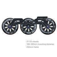 Roselle Skates Bases 3x110 mm 85A Wheels 252 mm Equal Distance Chassis 165-180 mm Mounting Distance Inline Roller Skates Frame