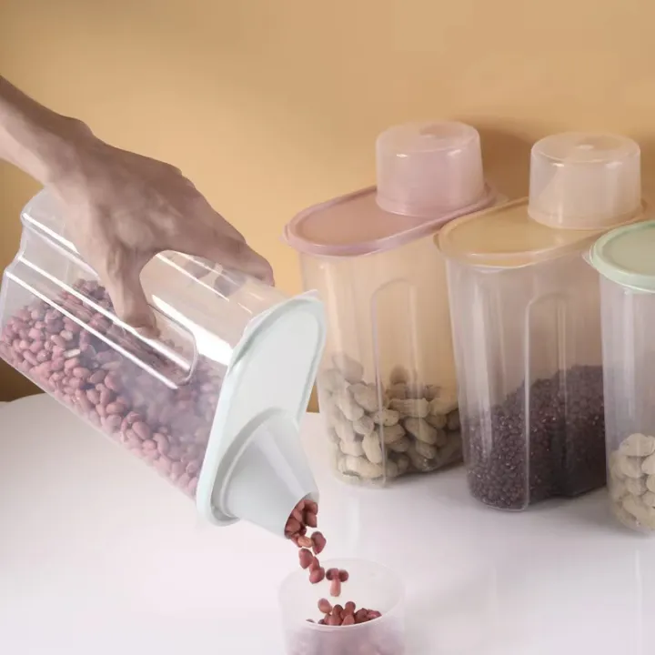 Storage Granules Bin Cereal Containers Dispenser Food Storage With Lids