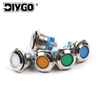 16mm Screw Type Signal Indicator Light LED Waterproof Metal Signal Lamp 6V 12V 24V 110V 220V Red Yellow Blue Green White DIY GO