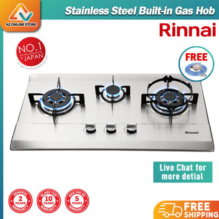 Rinnai Gas Hob RB713NS Stainless Steel Cooking Gas Hob Builtin Gas