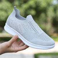 2021 Womens Flat Shoes Slip on Walking Jogging Loafers Summer Comfortable Womens Shoes White Flat Shoes Women Old Man Shoes