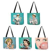 【jw】♕☃♨  Pattern Tote Handbag Bolso Mujer Painting Practical Shoulder for Use