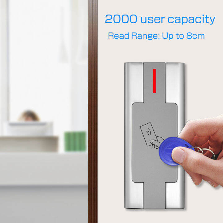 ip67กันน้ำแบบสแตนด์อโลน-rfid-เครื่องอ่านการควบคุมการเข้าถึงโลหะ2000ผู้ใช้ความใกล้ชิด-rfid-125khz-เครื่องอ่านบัตรระบบควบคุมการเข้าถึง