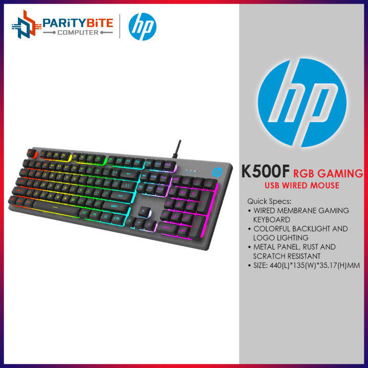 HP K500F Colorful Led Backlit and Logo lightning Gaming Keyboard Membrane Lazada PH