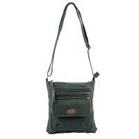 Women Portable Leather Shoulder Bag Messenger Bag 24x22cm (Green)