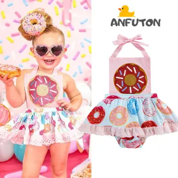 Baby girl hot sale donut romper