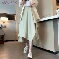 Molisa Fashion กระโปรง กระโปรงยีนส์ กระโปรงทรงเอ นุ่มนวล คลาสสิค ทันสมัย น่ารัก WWY2393FF0 39Z230927