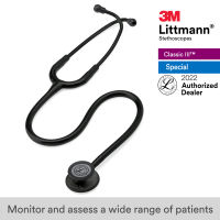 3M Littmann Classic III Stethoscope, 27 inch, #5803 (Black Tube, Black-Finish Chestpiece, Stainless Stem &amp; Eartubes)