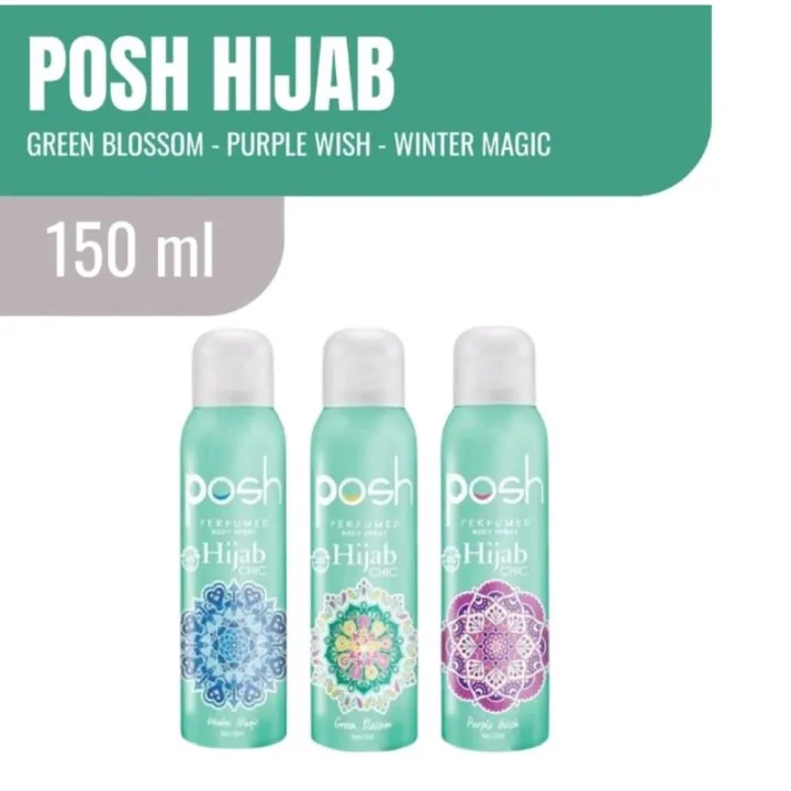 POSH BODY SPRAY HIJAB CHIC 150ml / Parfum POSH 150ml / Minyak Wangi ...