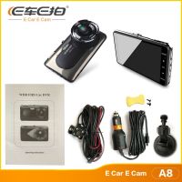 E Car E Cam กล้องติดรถยนต์A8 กล้องหน้า+กล้องหลัง จอ 4 นิ้ว กล้องติดรถยนต์ หน้า/หลัง รุ่น A8 FHD WDR 170º