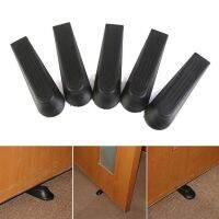 5 Pcs/Set Black Door Stops Stoppers Wedges Jam Block Holder Cather Home Office Tool Decorative Door Stops