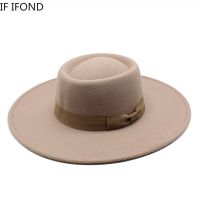 Nuovo Cappello Fedora A Larga In Lana Invernale In Stile Britannico Con Fiocco Uomo Donna Cappello Panama Jazz Cappelli Da Chiesa Per Matrimonio Da Donna NA