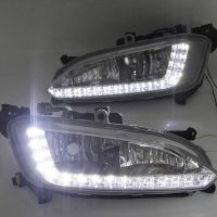 Car Front Bumper Turn Signal Lamp Fog Light DRL Daytime Running Light for Hyundai Stantafe IX45 2013 2014 2015