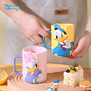 Disney Coffee Cup Ceramic Mug Drinkware Mickey Mouse Cute Cartoon Donald  Milk Tea Cups with Handgrip