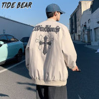 TIDE BEAR เสื้อแจ็คเก็ตแขนยาวคอปกสำหรับผู้ชายเสื้อโค้ทแฟชั่นกระดุมแถวเดียวสำหรับฤดูใบไม้ผลิและฤดูใบไม้ร่วง