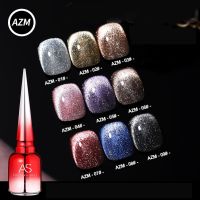 สีทาเล็บเจล แคทอาย-ประกายเพชร AS ขวดแดง 15ml. AZM Set 01-09 เฉดสี