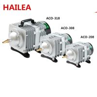 Hailea ACO-318 ACO-308 ACO-208แบบพกพาแอร์คอมเพรสเซอร์แม่เหล็กไฟฟ้าตู้ปลาทรงฟองสบู่ตู้ปลา Koi ปั๊มลมเครื่องฟอกอากาศในบ่อน้ำ